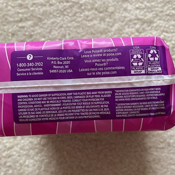 Poise Incontinence Pads for Women, 3 Drop Light Absorbency, Regular Length, 30ct - Picture 5 of 5
